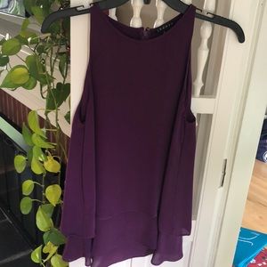 Theory Purple shirt, silk! Worn once!